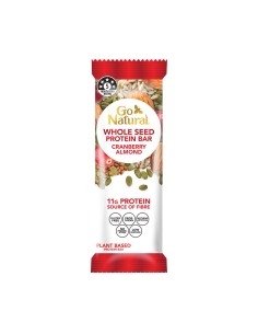 Go Natural Whole Seed Protein Bar Cranberry Almond 40g x 16